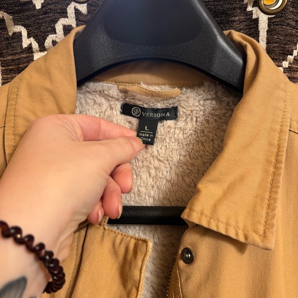 Women’s Versona Fur Lined Cargo Jacket, Size L, 100% Cotton - Picture 2 of 11